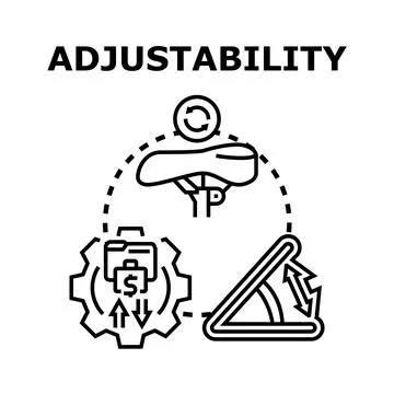 Adjustability concept vector icon illustrating settings control Stock Illustration