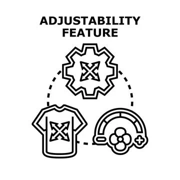Adjustability feature concept line vector icon Stock Illustration
