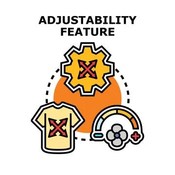Adjustability feature concept line vector icon Stock Illustration