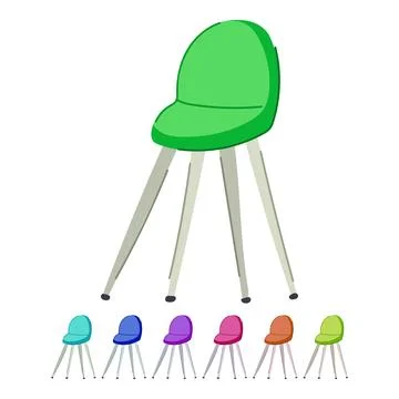 Adjustable bar stool vector cartoon graphic Stock Illustration