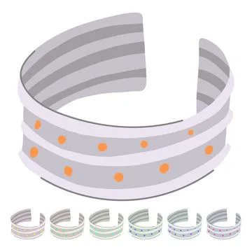 Adjustable bracelet silver vector cartoon graphic イラスト素材
