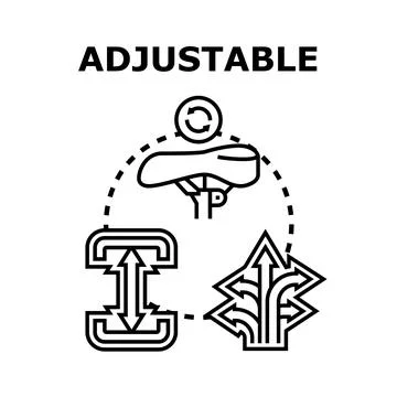 Adjustable concept different options for custom settings Stock Illustration