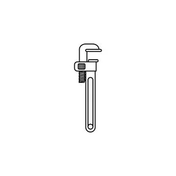 Adjustable construction key icon. Element of construction tools for mobile 스톡 일러스트