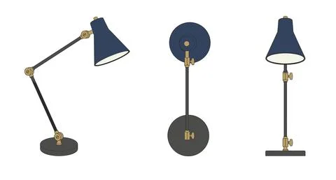 Adjustable Desk Lamp Stock Illustration