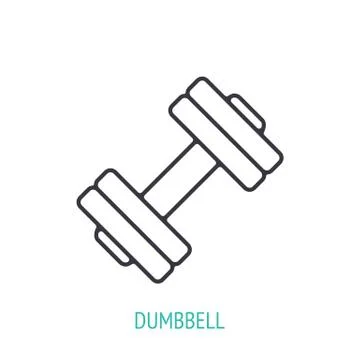 Adjustable dumbbell outline icon. Vector illustration. Sports equipment. Illustrazione stock