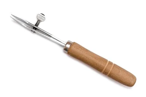 Adjustable Edge Creaser tool isolated on white background. Leather crafting t Stock-Fotos