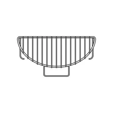 Adjustable grill rack cartoon vector illustration Illustrazione stock