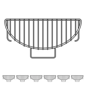 Adjustable grill rack cartoon vector graphic Stock Illustration