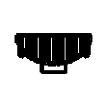 Adjustable grill rack pixel art vector illustration Illustrazione stock