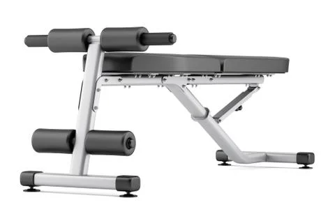 Adjustable gym bench isolated on white background Stock Illustration