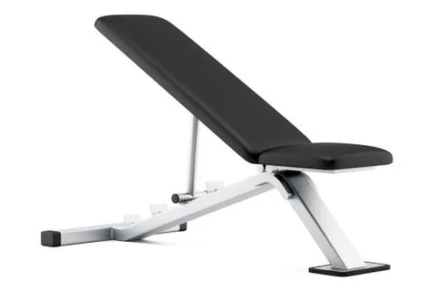 Adjustable gym bench isolated on white background Stock Illustration