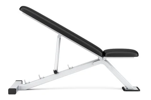Adjustable gym bench isolated on white background Stock Illustration