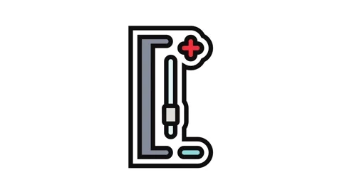 Adjustable height color icon animation Stock Footage 326115817