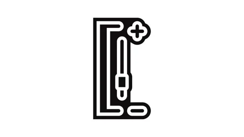 Adjustable height glyph icon animation Stock Footage 326141969