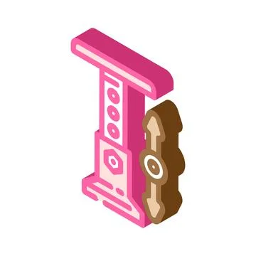 Adjustable height isometric icon vector illustration Stock Illustration