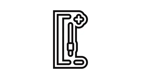 Adjustable height line icon animation Stock Footage 326123059