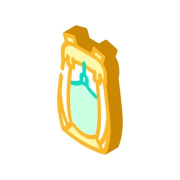 Adjustable hiking backpack isometric icon vector illustration Stockillustratie