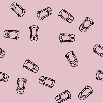 Adjustable hiking backpack line seamless pattern Illustrazione stock