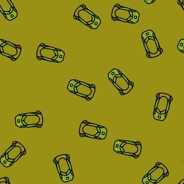 Adjustable hiking backpack vector seamless pattern Illustrazione stock