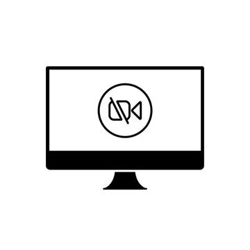 Adjustable icon of the real video error line, no access to video, the camera is Stock Illustration