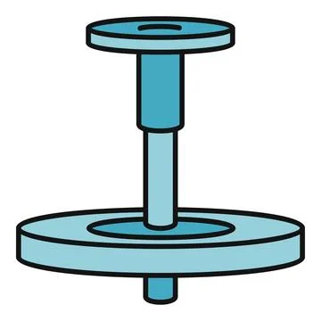 Adjustable mechanism creating height and support illustration Stock Illustration