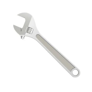 Adjustable monkey wrench isolate on white background. Vector illustration Stock-Illustration
