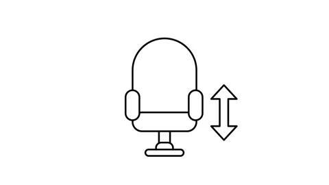 Adjustable Office Chair Icon Stock Footage 343508794