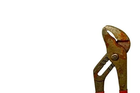 Adjustable old rusty wrench ready top work.Restore to working Stock Illustration