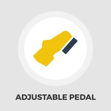 Adjustable pedal flat icon Stock Illustration