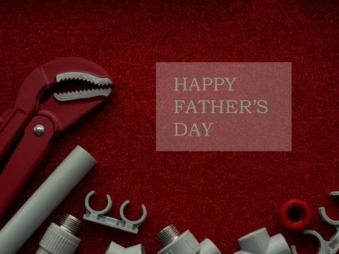 Adjustable pipe wrench as a gift on red background Stock Photos
