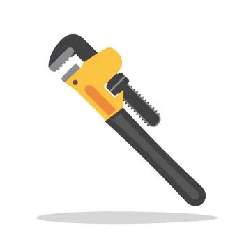 Adjustable Pipe Wrench Stock Illustration