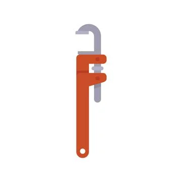 Adjustable pipe wrench spanner plumbing tool illustration Stock Illustration