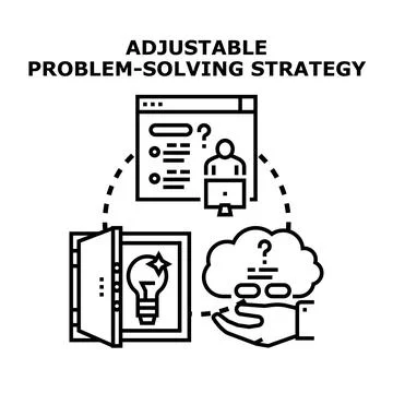 Adjustable problem solving strategy choosing efficient solution Illustration