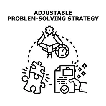 Adjustable problem solving strategy vector concept illustration Stock Illustration