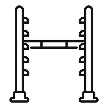 Adjustable pull up bar with multiple grip positions for fitness training Stock Illustration