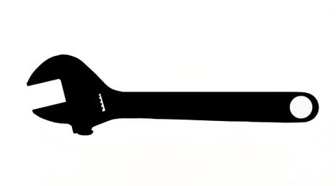 Adjustable sanitary engineering key Illustrazione stock