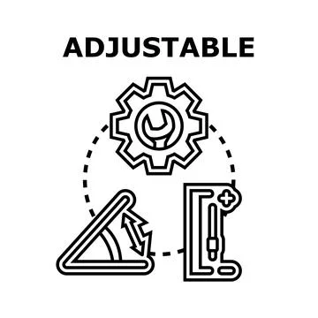 Adjustable settings and parameters with flexible options Stock Illustration