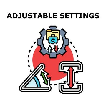 Adjustable settings concept representing customization and optimization Stockillustratie