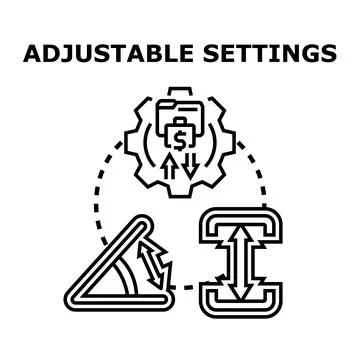 Adjustable settings concept representing customization and optimization Stock Illustration