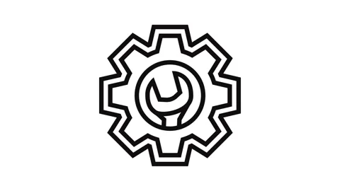Adjustable settings line icon animation Stock Footage 326122950