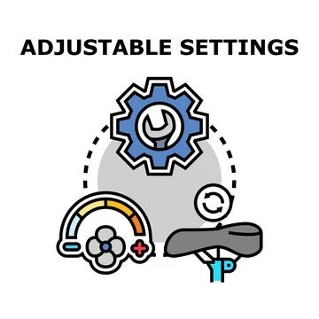 Adjustable settings for personalization and control concept Stock Illustration
