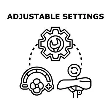 Adjustable settings for personalization and control concept Stock Illustration