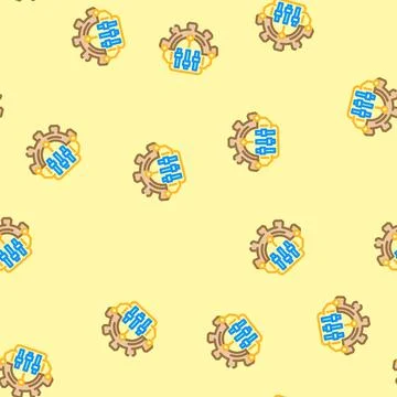 Adjustable settings vector seamless pattern Illustrazione stock