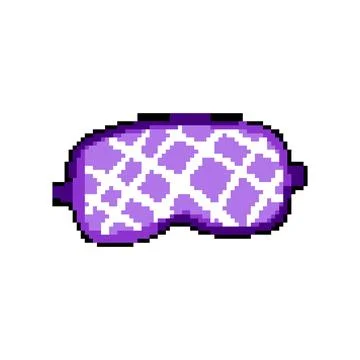 Adjustable sleep mask eye pixel art vector illustration Stock Illustration