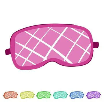 Adjustable sleep mask eye vector cartoon graphic Stock Illustration