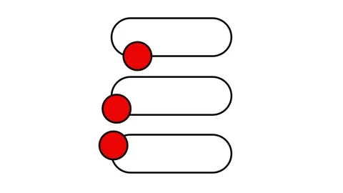 Adjustable Slider Dots Icon Stock Footage 346803592