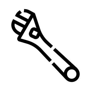 Adjustable spanner icon for repair and maintenance Stockillustratie