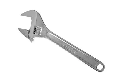 Adjustable spanner. Isolated Stock Photos