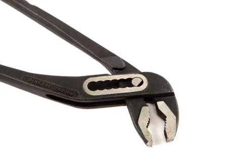 Adjustable spanner isolated on white background. Stock Photos