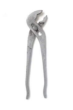 Adjustable spanner isolated on white background Stock Photos